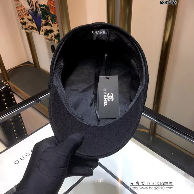 CHANEL香奈兒 2018新款 經典款鴨舌貝雷帽 6881958 LLWJ6767